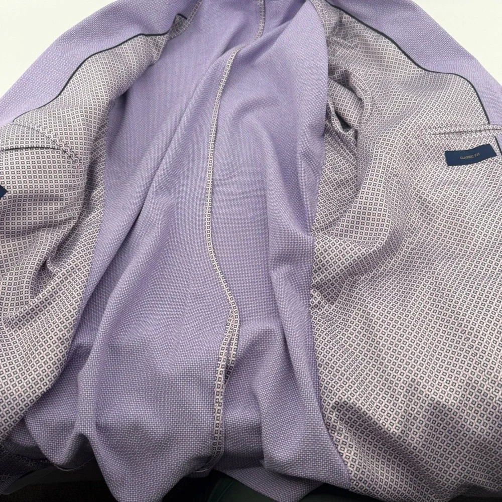 Stafford Sport Coat Mens 52R Purple Classic Fit Seasonal Textures Blazer NWT